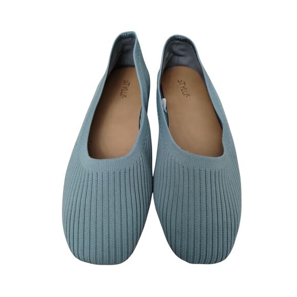 Stylus Franco Women's Gray Slip On Flats Shoes‎ Sz 8 Balletcore Ribbed Capsule - Picture 5 of 10